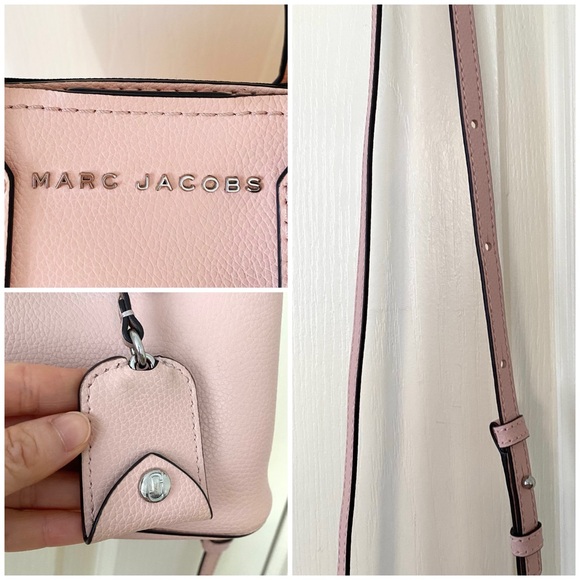 $425 Marc Jacobs Editor 29 Pearl Pink Pebble Leather Satchel Crossbody Bag - Picture 13 of 14